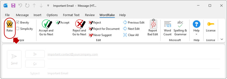 WR v5 Ribbon WIN Outlook 365_Rake Button