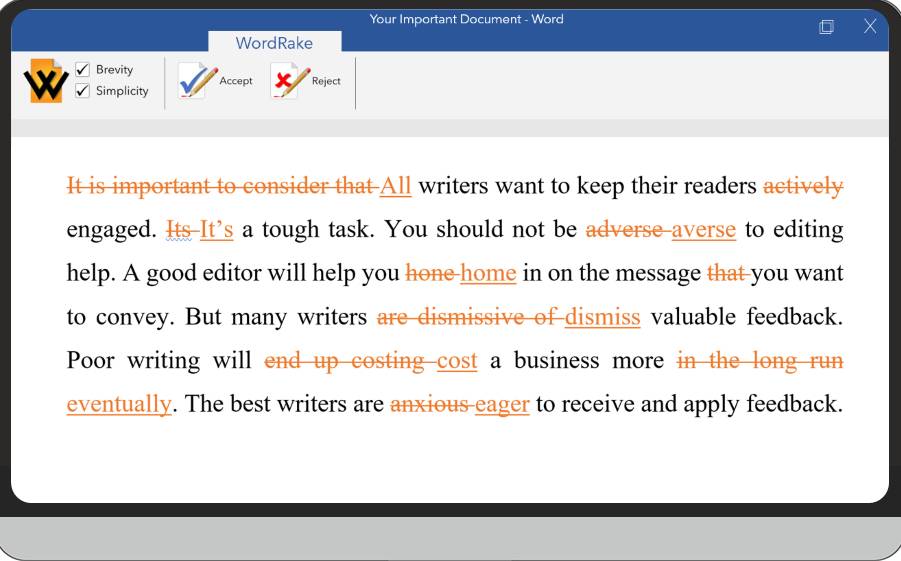 Writing Assistant for Professionals | WordRake Editing Software